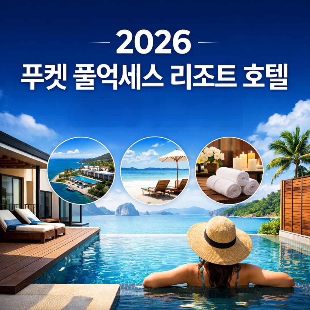 2026 푸켓 풀억세스 리조트 호텔 끝판왕 3곳 추천